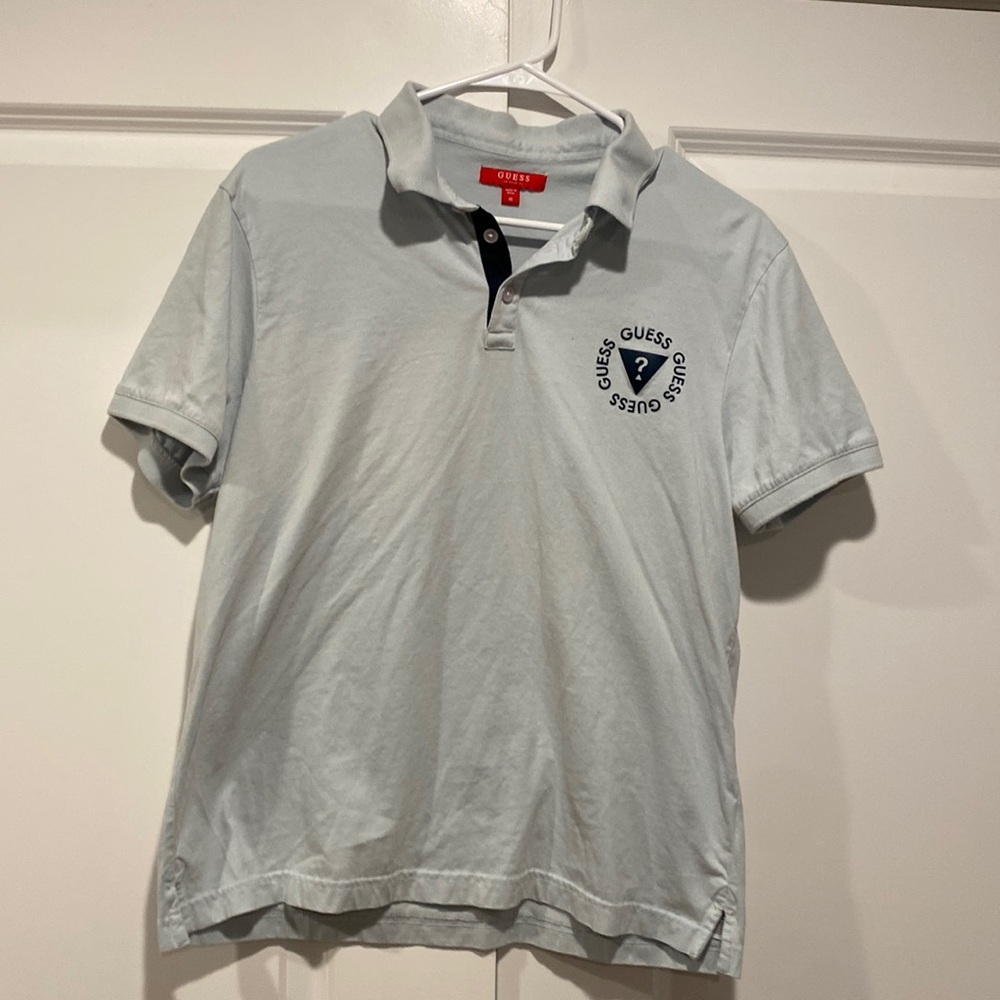 Blue Guess polo size M